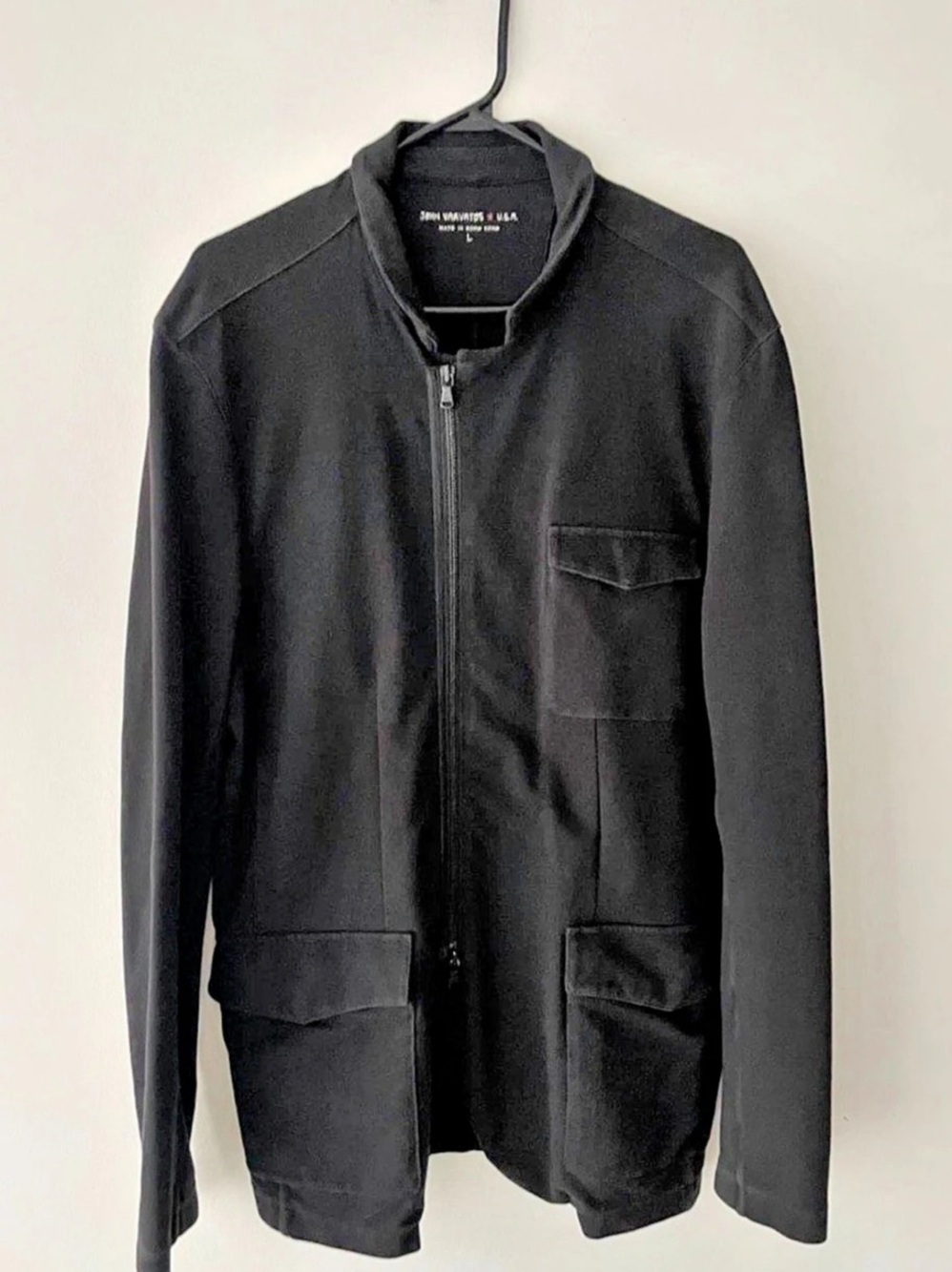 John Varvatos Black Lightweight Jacket Size Large